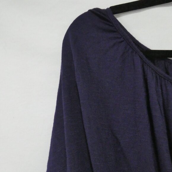 TAMMY MARS | medium | Elegant Draped Purple Top | Made In The USA - Picture 3 of 13